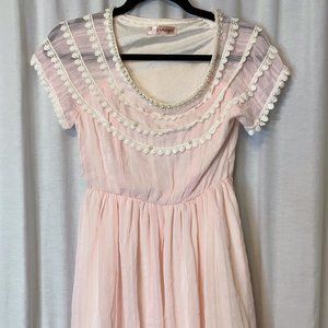 3/$20 - Pink Lace Kawaii Top - Lolita Gyaru Japanese - Cottagecore J-Fashion